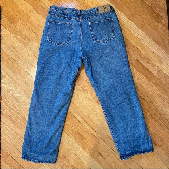 Guide Series Fleece Lined Thinsulate Blue Denim Jeans Men's 36 x 30 - Picture 3 of 10